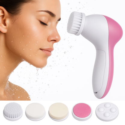 Brosse de Soin & Massage du Visage 5 en 1 – Peau Nette & Éclatante
