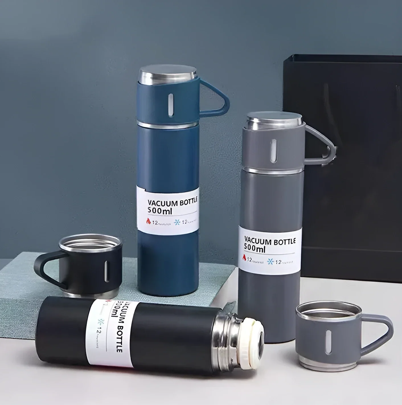 Bouteille Isotherme Vaccum de 500ml + 3 tasses