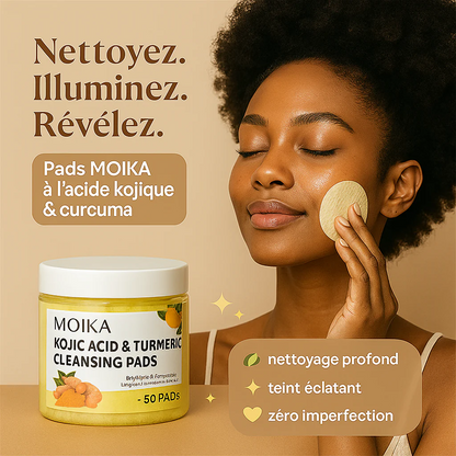 Lingettes Nettoyantes au Curcuma & Acide Kojique (50 pièces)