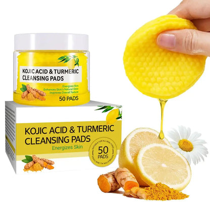 Lingettes Nettoyantes au Curcuma & Acide Kojique (50 pièces)