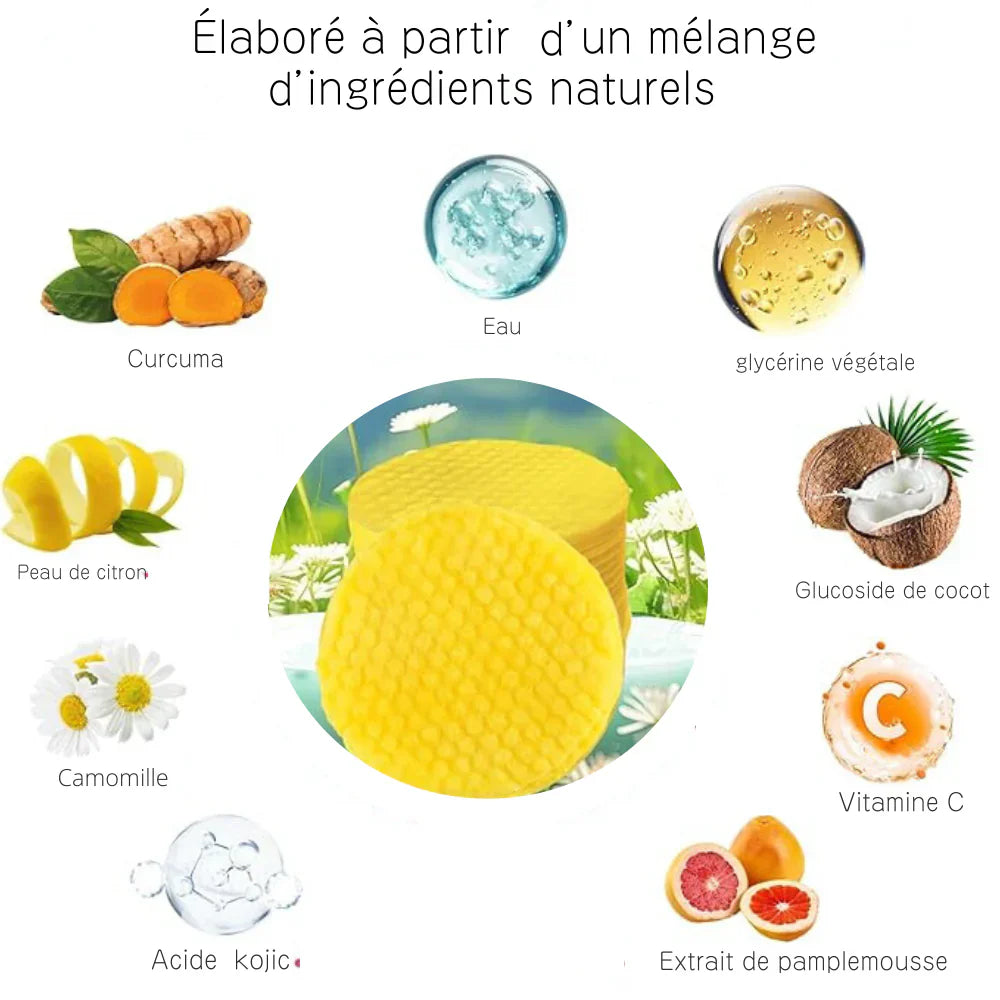 Lingettes Nettoyantes au Curcuma & Acide Kojique (50 pièces)